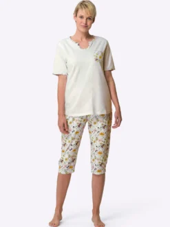 Capri-Schlafanzug aus Single-Jersey