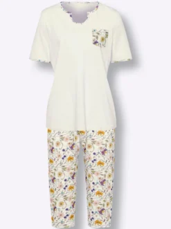 Capri-Schlafanzug aus Single-Jersey