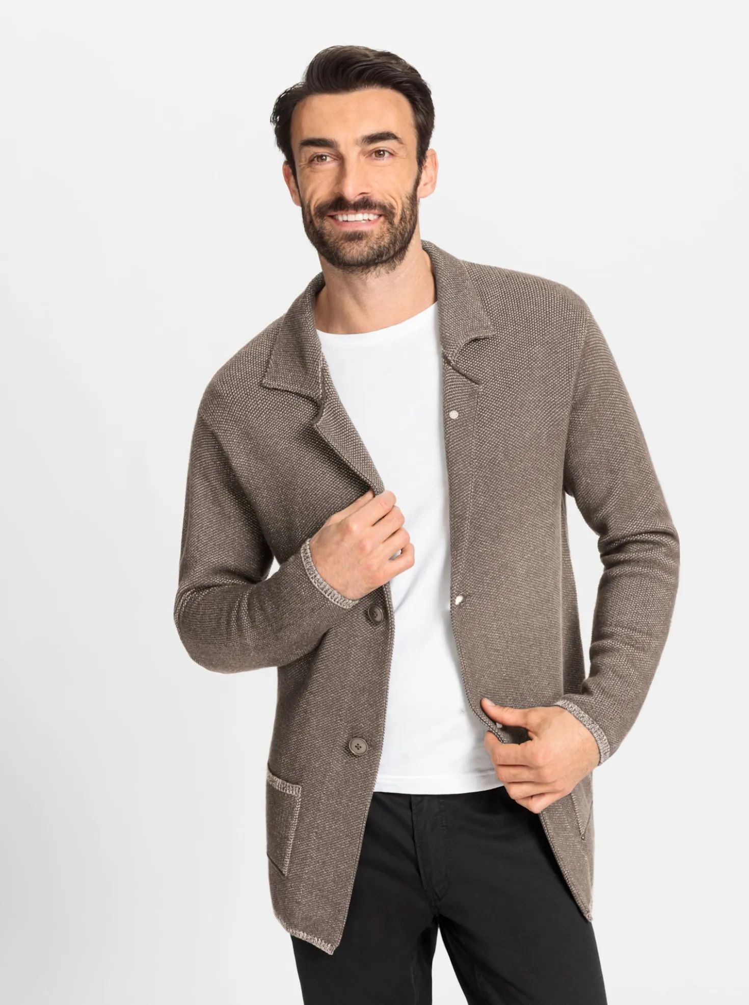 Cardigan mit Reverskragen