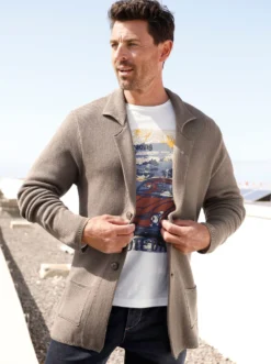 Cardigan mit Reverskragen