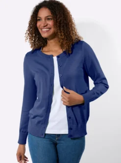 Cardigan mit Rippabschlüssen