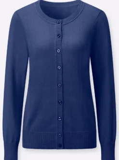 Cardigan mit Rippabschlüssen