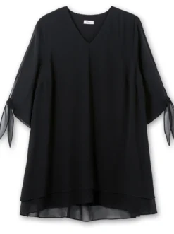Chiffonbluse in Lagenoptik