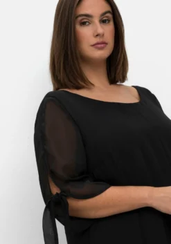 Chiffonkleid in Midilänge