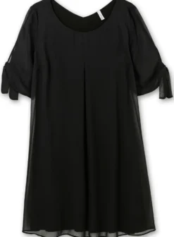 Chiffonkleid in Midilänge