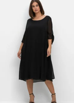 Chiffonkleid in Midilänge
