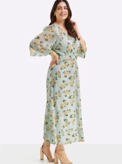 Chiffonkleid mit Blumenprint
