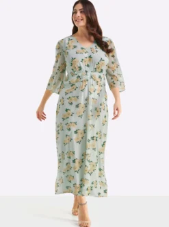 Chiffonkleid mit Blumenprint