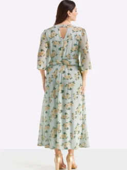 Chiffonkleid mit Blumenprint