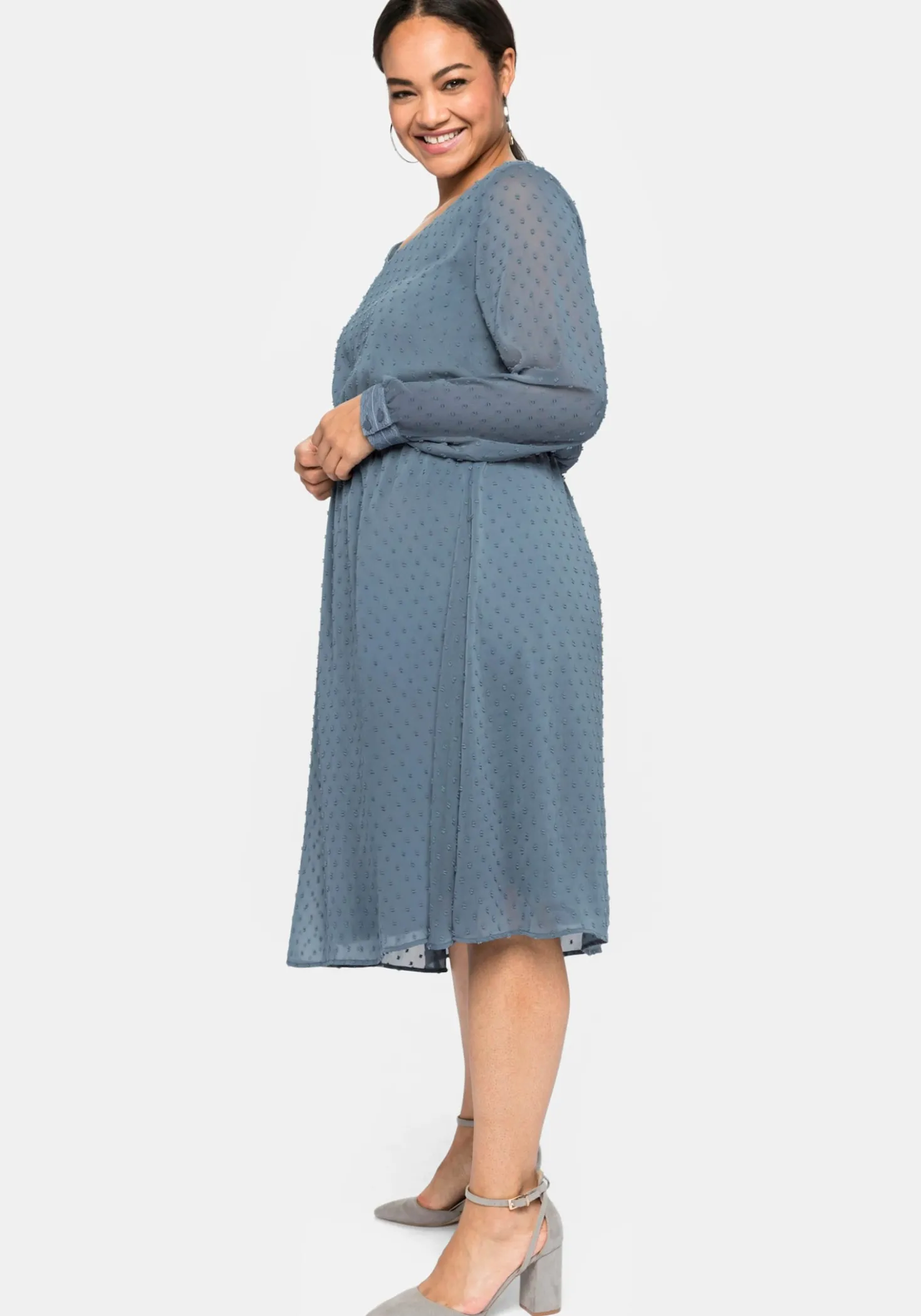Chiffonkleid mit 3D-Effekt