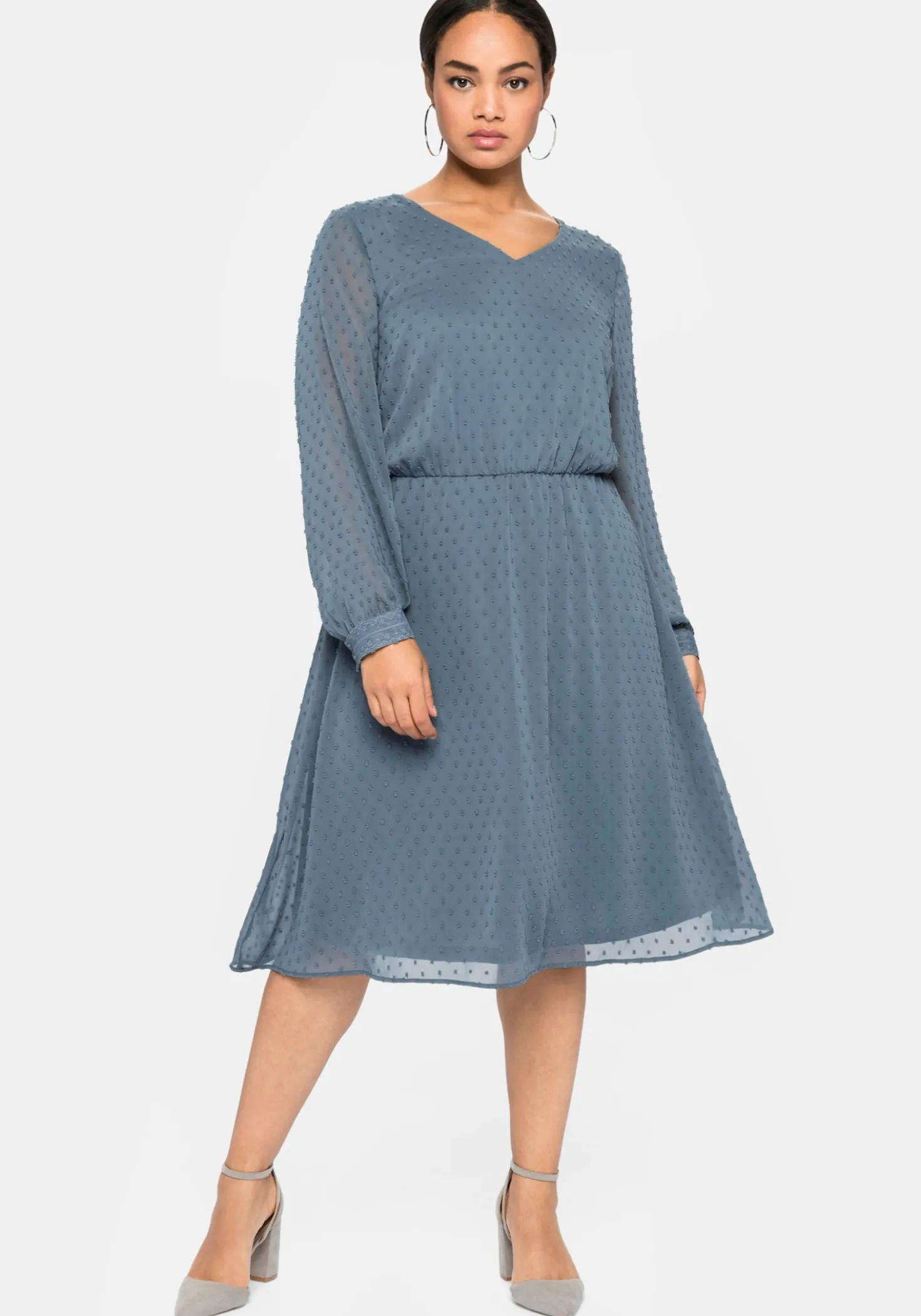 Chiffonkleid mit 3D-Effekt