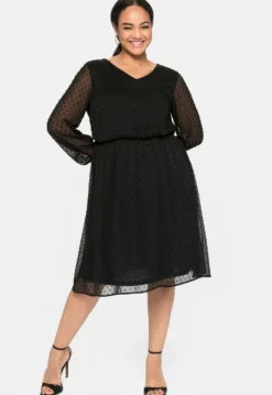 Chiffonkleid mit 3D-Effekt