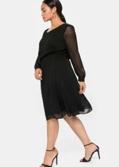 Chiffonkleid mit 3D-Effekt
