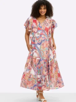 Chiffonkleid mit Paisleydruck