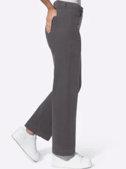 Cordhose mit breitem Saum