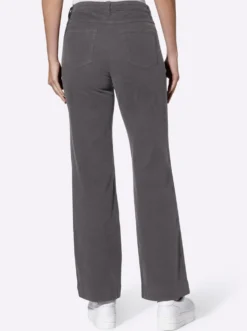 Cordhose mit breitem Saum