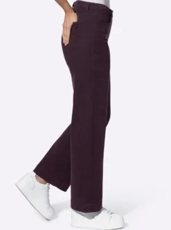 Cordhose mit breitem Saum