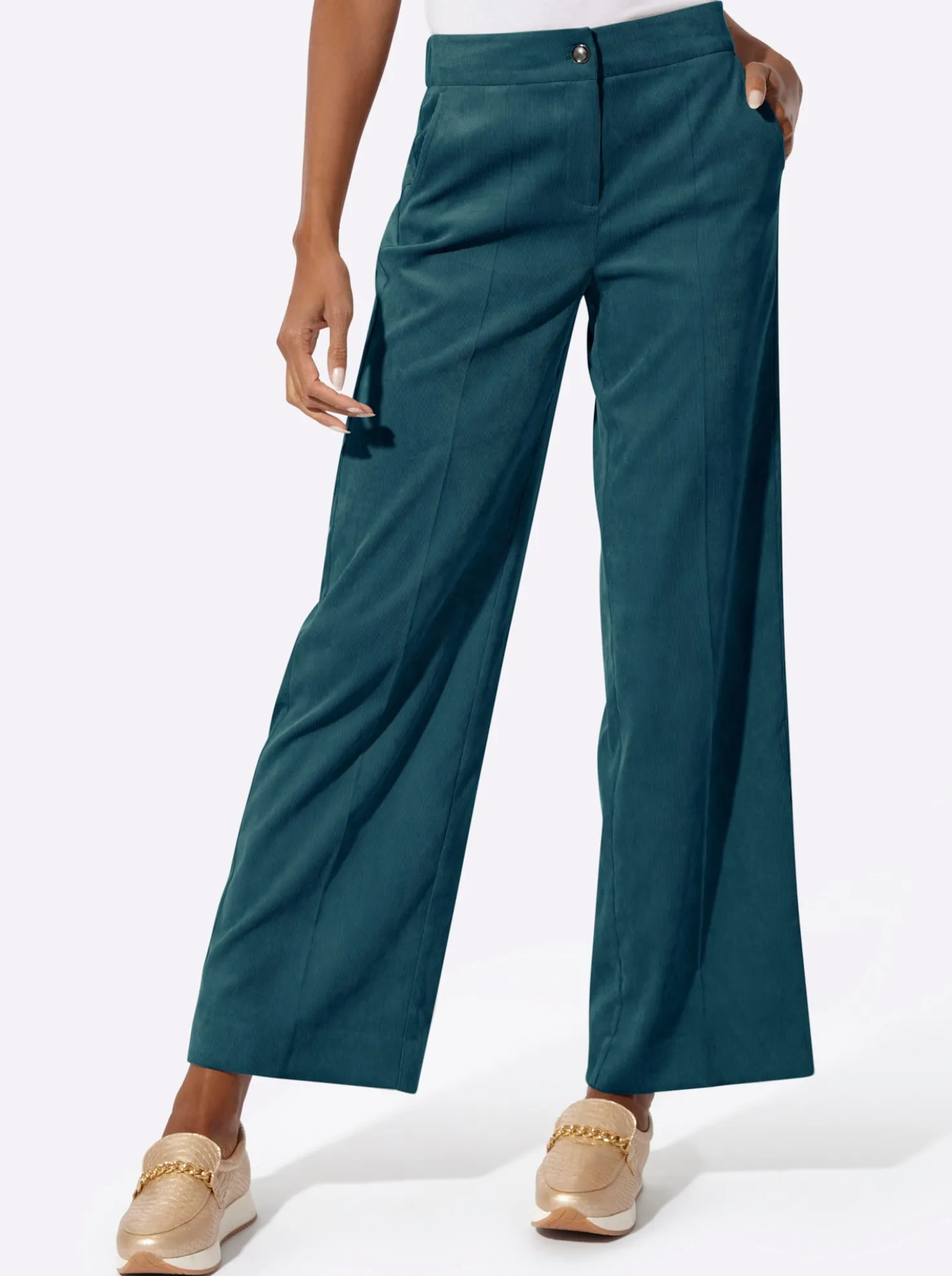 Cordhose mit Dehnbund hinten