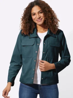 Cordjacke mit Hemdkragen
