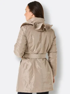Daunenjacke mit doppellagigen Volants