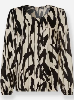 Druckbluse aus reiner Viskose