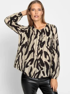 Druckbluse aus reiner Viskose
