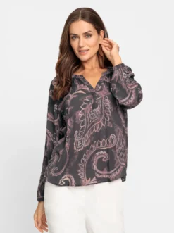 Druckbluse aus Satin