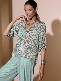Druckbluse in Koffer-Qualität