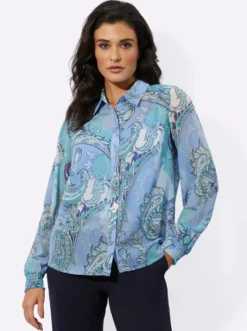 Druckbluse in leichter Georgette-Qualität