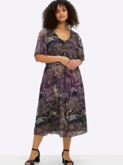 Druckkleid aus Mesh, mit Paisleyprint