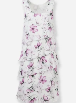 Druckkleid im Lagenlook