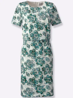 Druckkleid in 2-in-1-Optik