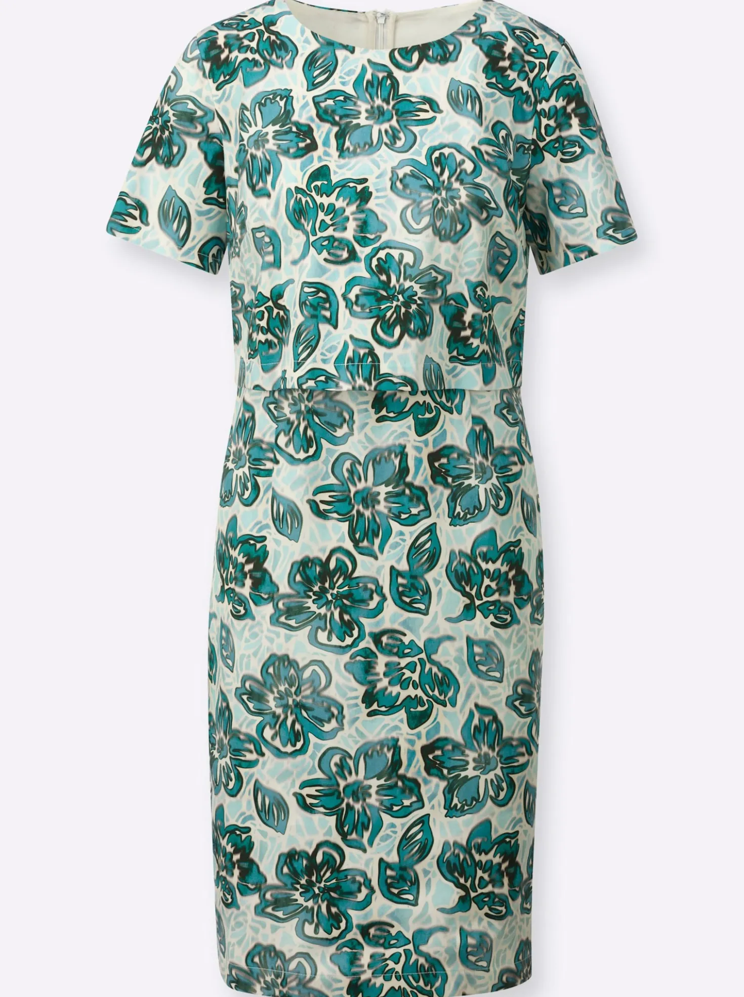 Druckkleid in 2-in-1-Optik