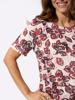 Druckkleid in 2-in-1-Optik