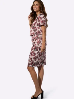 Druckkleid in 2-in-1-Optik