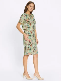 Druckkleid in 2-in-1-Optik