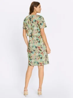 Druckkleid in 2-in-1-Optik