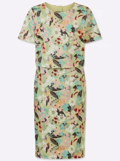 Druckkleid in 2-in-1-Optik