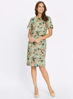 Druckkleid in 2-in-1-Optik