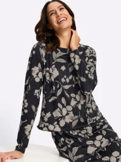 Druckkleid in Stufenform