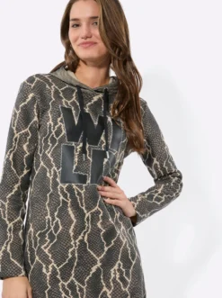 Druckkleid in Sweat-Qualität