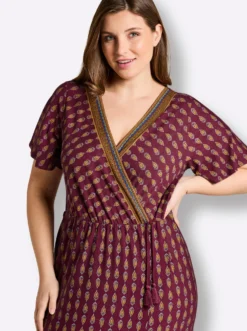 Druckkleid in Wickeloptik