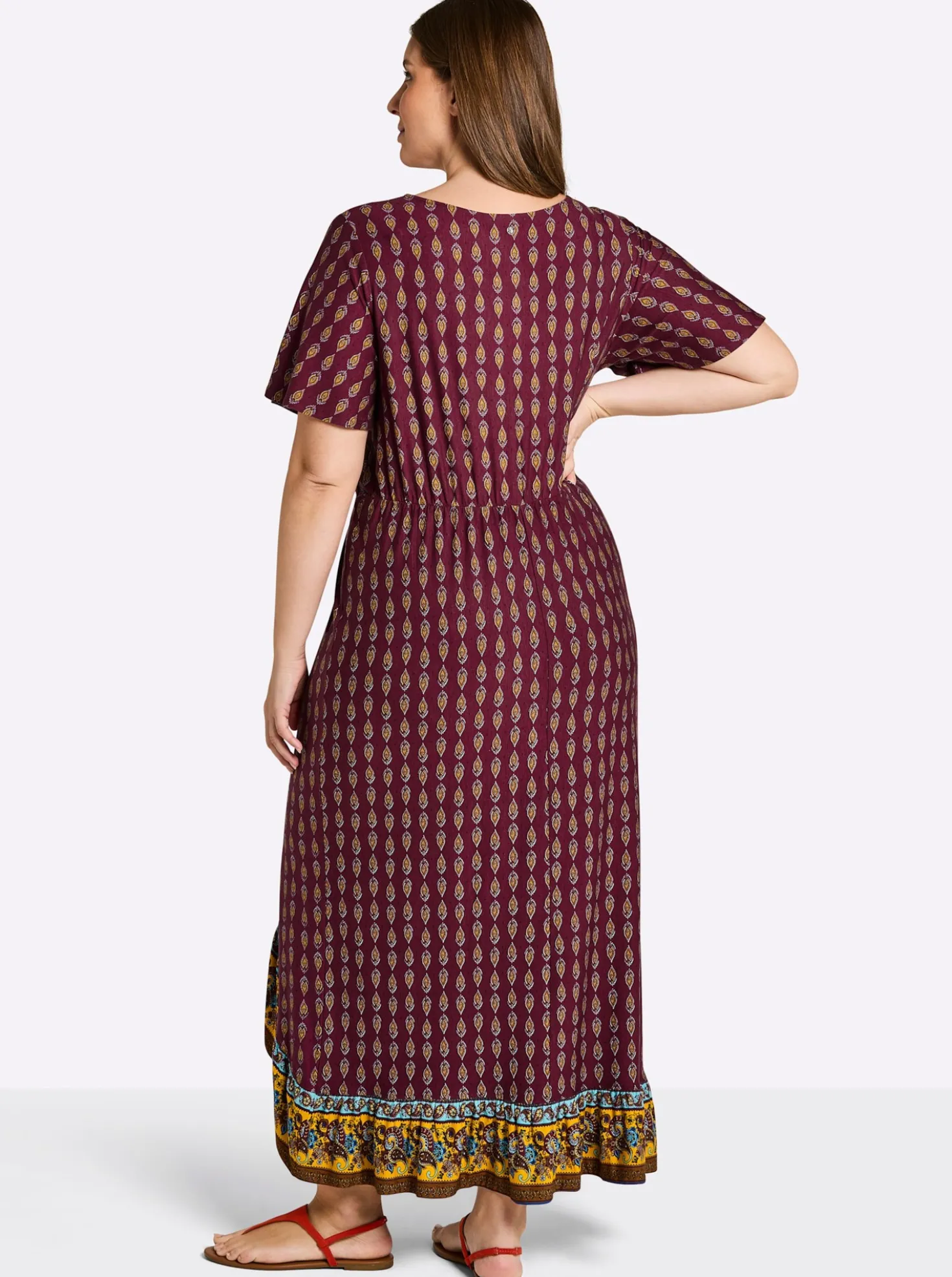 Druckkleid in Wickeloptik