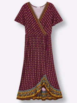 Druckkleid in Wickeloptik