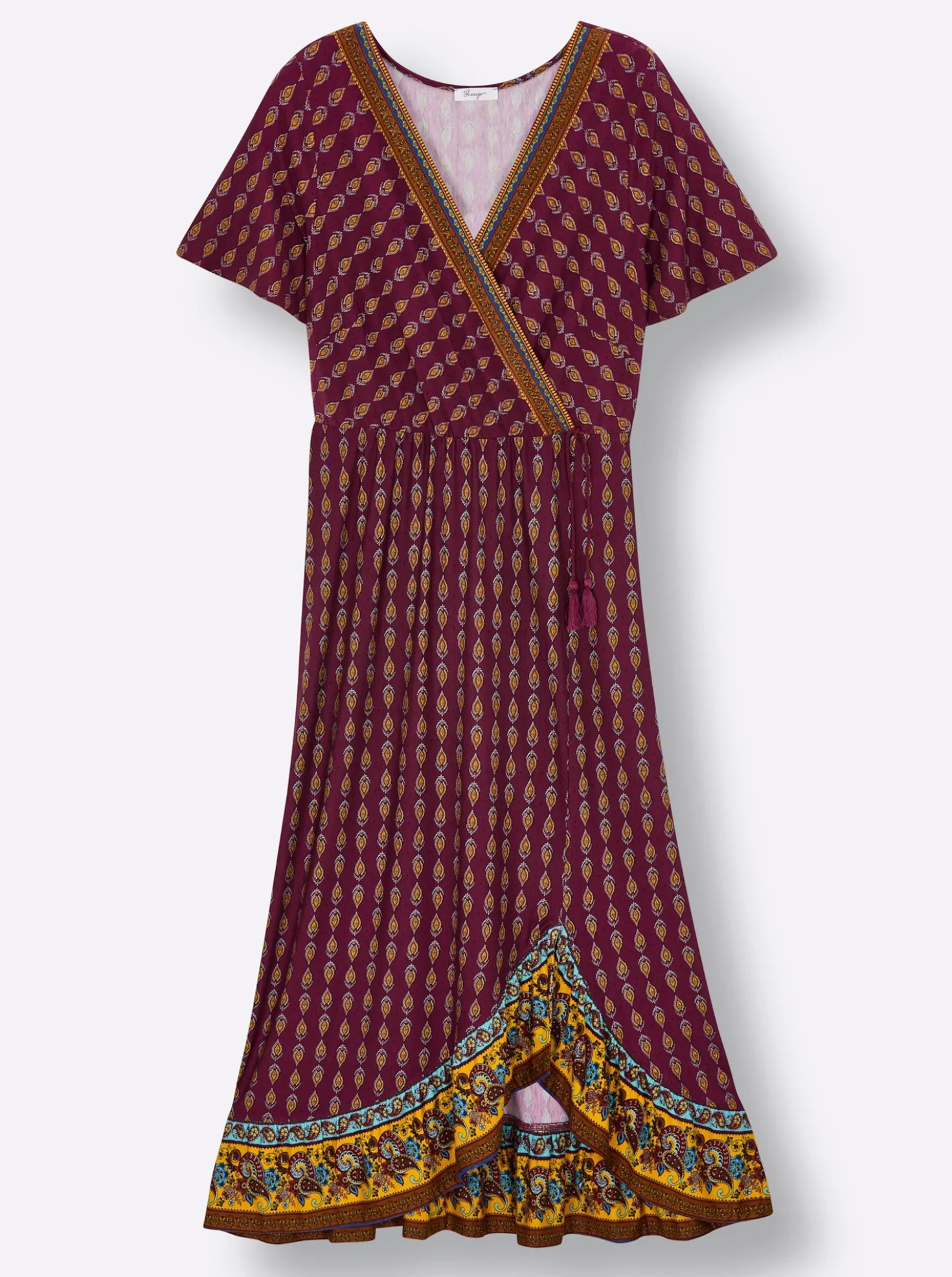 Druckkleid in Wickeloptik