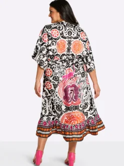 Druckkleid mit luftigen Halbärmeln