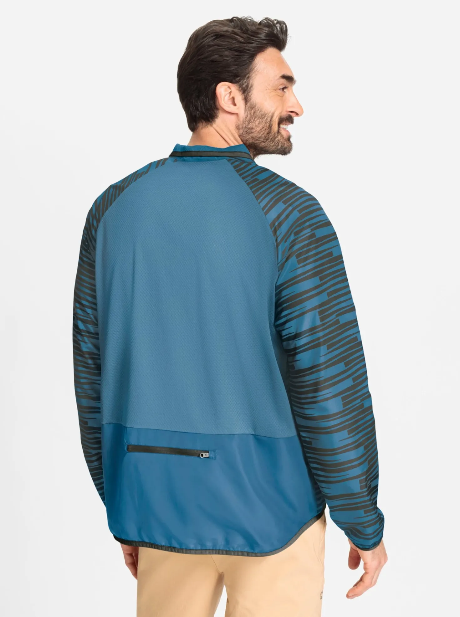 Fahrradjacke mit Rückentasche