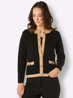 Feinstrickjacke in Merino-Qualität