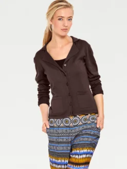Feinstrickjacke mit Reverskragen