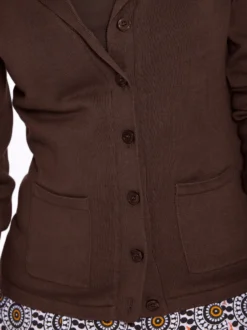 Feinstrickjacke mit Reverskragen
